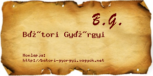 Bátori Györgyi névjegykártya