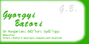 gyorgyi batori business card